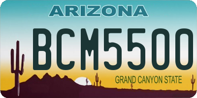 AZ license plate BCM5500