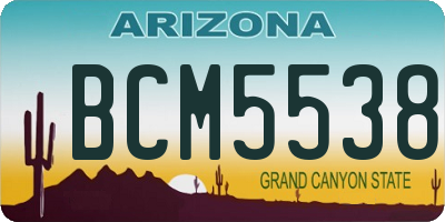 AZ license plate BCM5538