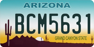 AZ license plate BCM5631