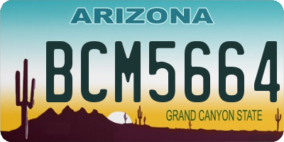 AZ license plate BCM5664