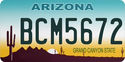 AZ license plate BCM5672