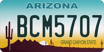 AZ license plate BCM5707