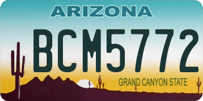 AZ license plate BCM5772