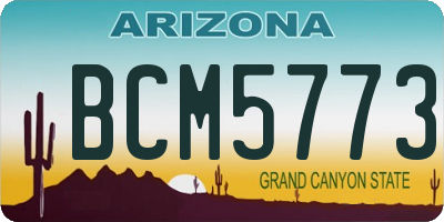 AZ license plate BCM5773