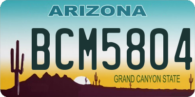 AZ license plate BCM5804