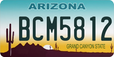 AZ license plate BCM5812