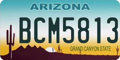 AZ license plate BCM5813