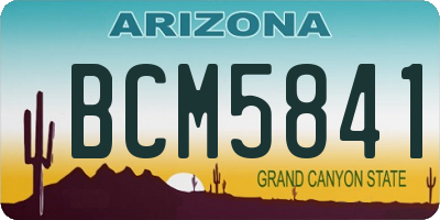 AZ license plate BCM5841