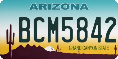 AZ license plate BCM5842