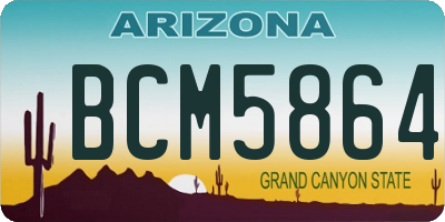 AZ license plate BCM5864