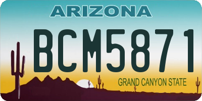 AZ license plate BCM5871