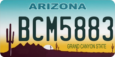 AZ license plate BCM5883