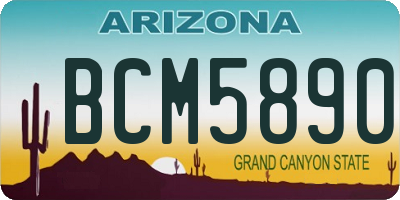 AZ license plate BCM5890