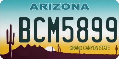 AZ license plate BCM5899