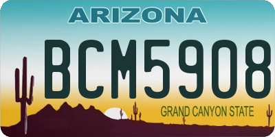 AZ license plate BCM5908