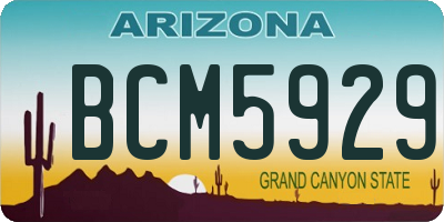 AZ license plate BCM5929