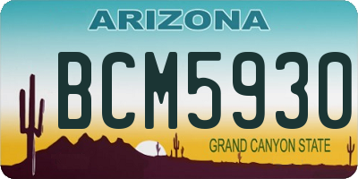 AZ license plate BCM5930