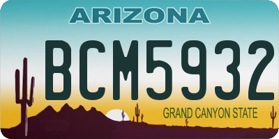 AZ license plate BCM5932