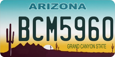 AZ license plate BCM5960