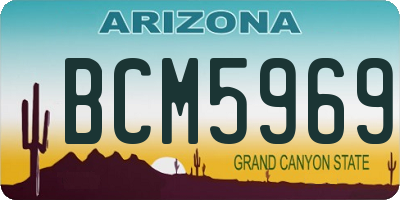 AZ license plate BCM5969