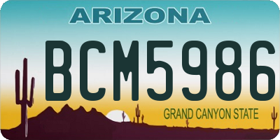 AZ license plate BCM5986