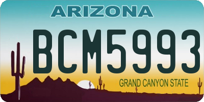 AZ license plate BCM5993