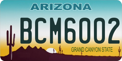 AZ license plate BCM6002