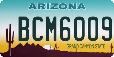 AZ license plate BCM6009