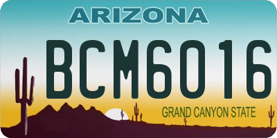 AZ license plate BCM6016