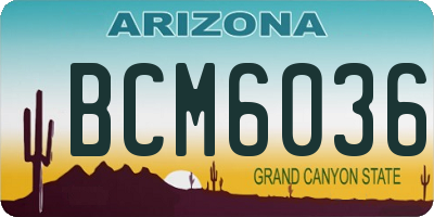 AZ license plate BCM6036