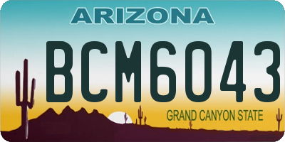 AZ license plate BCM6043