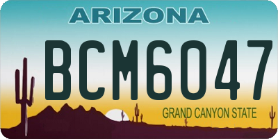 AZ license plate BCM6047