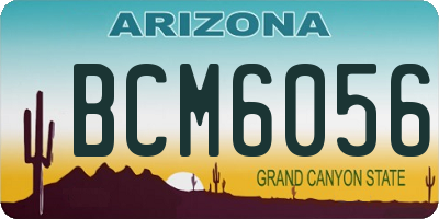 AZ license plate BCM6056