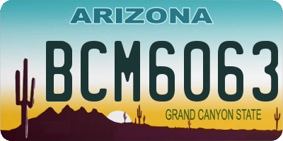 AZ license plate BCM6063