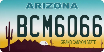 AZ license plate BCM6066