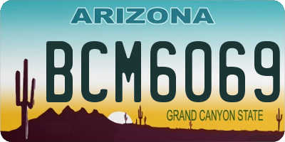 AZ license plate BCM6069