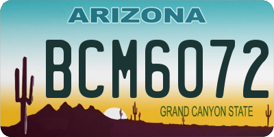 AZ license plate BCM6072