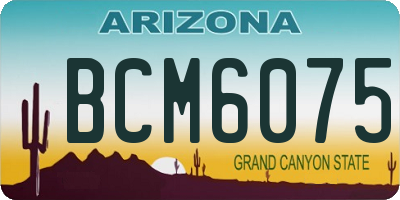 AZ license plate BCM6075