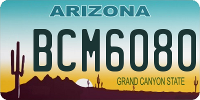 AZ license plate BCM6080