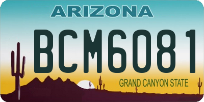 AZ license plate BCM6081