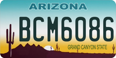 AZ license plate BCM6086