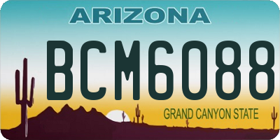 AZ license plate BCM6088