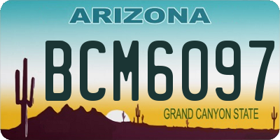 AZ license plate BCM6097