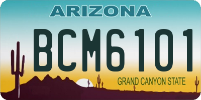 AZ license plate BCM6101