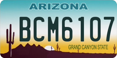 AZ license plate BCM6107