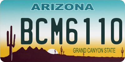 AZ license plate BCM6110