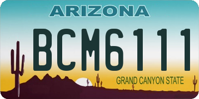 AZ license plate BCM6111