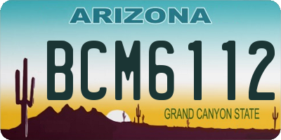 AZ license plate BCM6112