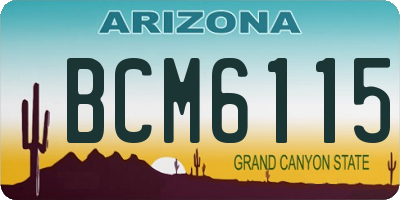 AZ license plate BCM6115