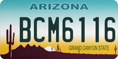 AZ license plate BCM6116